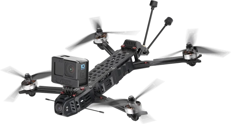 Dron FPV long range de cinco pulgadas con cámara GoPro