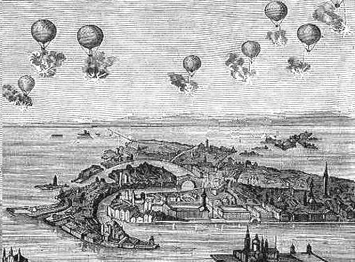 Globos aerostáticos, primeros drones de la historia