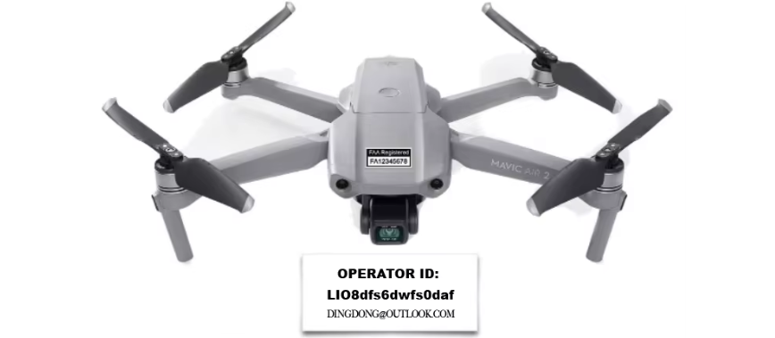 Placas identificativas para drones